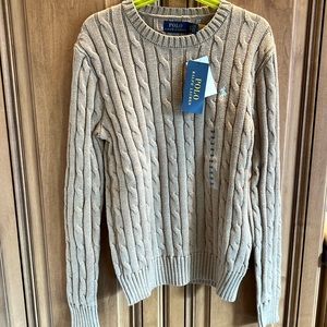 Ralph Lauren light Brown Cable Knit Sweater
